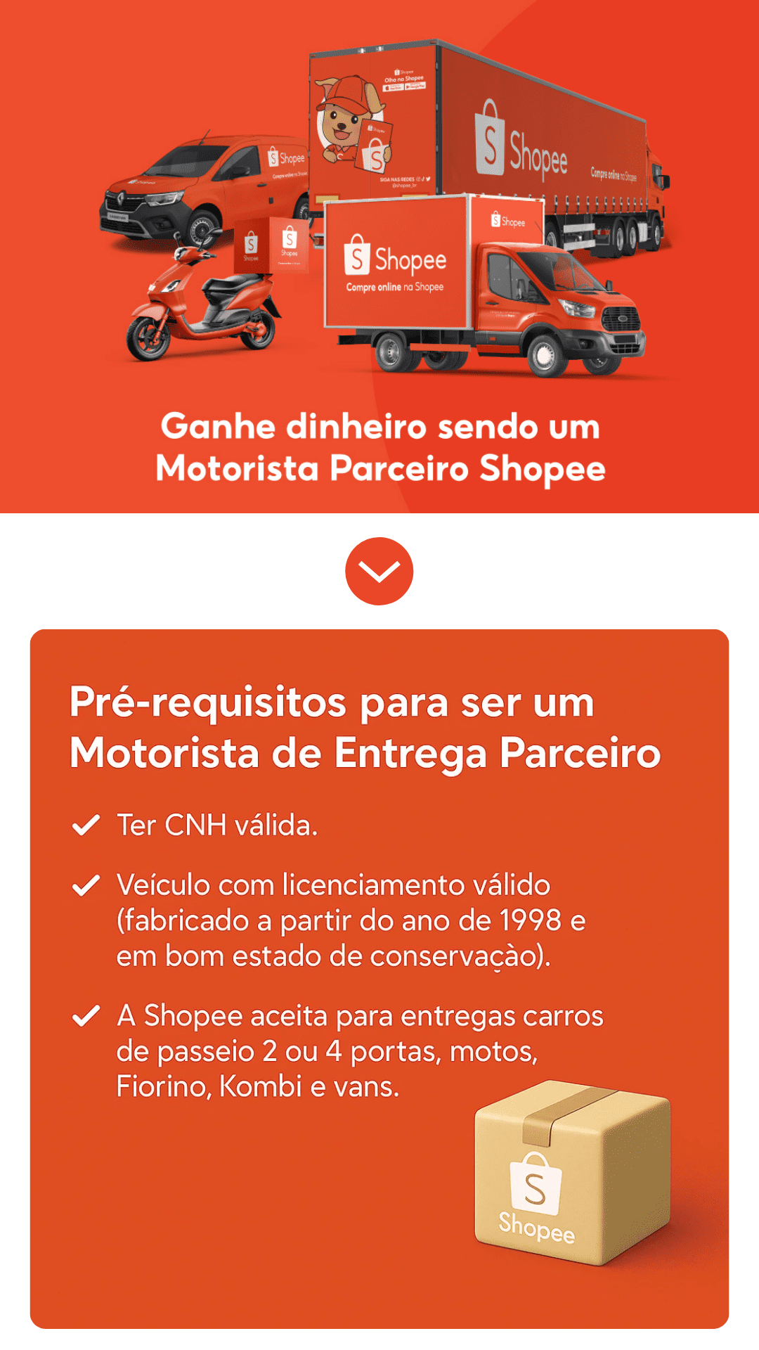 Frota de veículos Shopee